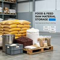 Silo modulaire anti-pontage en acier inoxydable pour système de traitement par dosage de poudres (aliments pour animaux, produits pharmaceutiques, céréales)