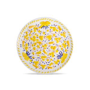 复古 12 英寸黄色花卉图案大餐盘套装手绘陶瓷餐具婚礼装饰瓷器批发 - Product Image 5