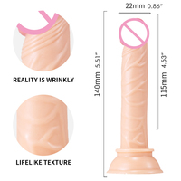 Dildo Realista Barato al por Mayor, Dildo Grande con Ventosa para Masturbación Femenina