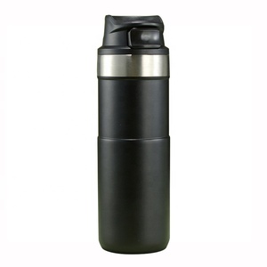Thermos portable à <span class=keywords><strong>double</strong></span> <span class=keywords><strong>paroi</strong></span> en acier inoxydable classique 2024, avec <span class=keywords><strong>action</strong></span> à gâchette, pour le café, avec couvercle - Product Image 1