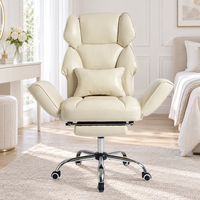 Chaise de bureau à jambes croisées 135, vente chaude °   Chaise de bureau inclinable à assise large, adaptée aux animaux domestiques, en cuir PU, pour la maison, le bureau, les jeux