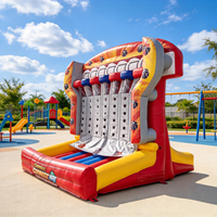 Jeu gonflable interactif commercial pour adultes, très demandé pour la location, incluant des jeux de basket-ball gonflables, Connect 4 et jeux de tir de carnaval