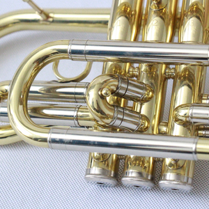 <span class=keywords><strong>Corneta</strong></span> de Latón Amarillo Lacado en Oro, <span class=keywords><strong>Precio</strong></span> Económico, Venta al por Mayor de Fábrica, con Estuche - Product Image 2