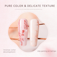 Gel de peinture pour ongles à texture épaisse et haute pigmentation, effet dégradé, neuf compartiments, vente en gros d'usine Youth Rose Nail Supplies