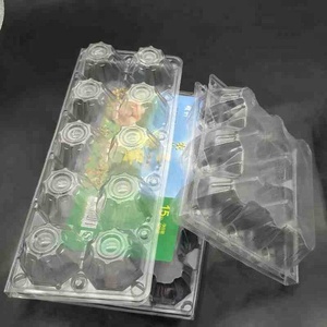 Uova di pollo monouso in plastica trasparente 12 pezzi scatola di plastica a conchiglia con coperchio contenitore per uova in plastica per 12 griglie per uova di gallina - Product Image 4