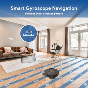 Bagotte Robot Vacuum Cleaner Gyroscope Floor Cleaning Sweeping <b>Mop</b> Aspirador Aspiradora Vaccum for Pet Hair Battery Household - Product Image 3