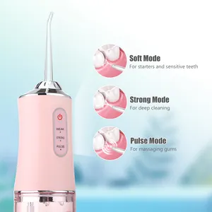 Oral Irrigator USB Rechargeable Water Flosser Portable Dental Water Jet 300ML Water Tank Waterproof 3 Model Teeth Cleaner