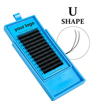 Viviinnis Nouveaux Cils 3D 4D 5D U YY, Cils en U Tendance, Faux Cils Personnalisés Cruel Label, Extensions de Cils 2D YY UU