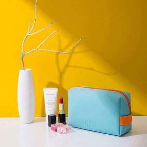 Sac de toilette de voyage mignon de style coréen, couleur macaron, imperméable en PU, sac à cosmétiques pour femmes - Product Image 3