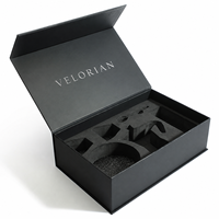 Caja de Regalo Magnética Rígida Negra Mate de Lujo Personalizada, Empaque de Cartón Premium con Logotipo para Regalos Corporativos y Minoristas