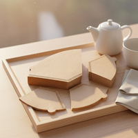 Filtres à café réutilisables en forme de fût, écologiques et modernes, en pâte de bois naturelle de qualité alimentaire, capacité 2-4 tasses, pour cafetière à versement - Vente en gros