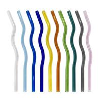 Pailles en verre réutilisables de 7,8 pouces de long, accessoires en forme de bonhomme en pain d'épices soufflé pour les amateurs de boissons en verre, emballage personnalisé