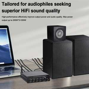เครื่องขยายเสียงขนาดเล็ก 3 แชนแนล 50WX2 และ 100W HiFi สเตอริโอ คลาส D สำหรับใช้ในบ้าน ปรับเบสและเสียงแหลมได้ สำหรับระบบเสียง - Product Image 5