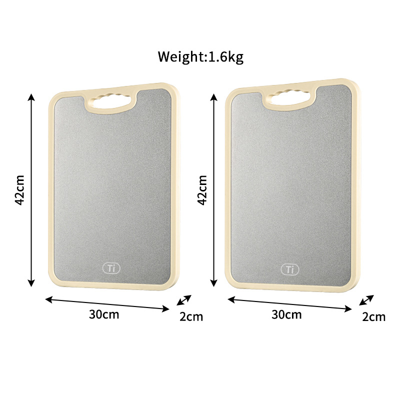 เขียงไทเทเนียมบริสุทธิ์ (มีดสองด้านป้องกันรอยขีดข่วน)