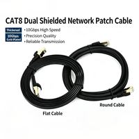 Kabel Patch SFTP Berpelindung Ganda Kategori 8 Pra-Terterminasi untuk Pusat Data 10-Gigabit Penggunaan Dalam/Luar Ruangan