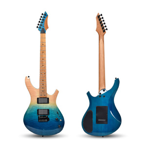 Guitare la plus vendue avec plusieurs panneaux de couleur, finition peinte, petit pont vibrato à double bras et interrupteur à 5 positions - Product Image 3