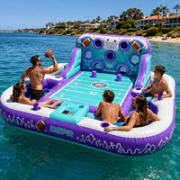 Plateforme flottante gonflable pour le football, idéale pour les festivals estivaux en plein air, quai aquatique spacieux pour la visionnage en groupe