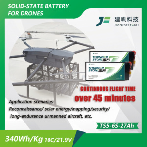 Batterie <span class=keywords><strong>de</strong></span> drone Thunder Stone JF-TS5-6S-27000mAh Semi Solid State NMC 340Wh/kg 6S 27000mAh Décharge 10C 500 cycles - Product Image 3
