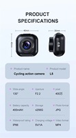 Enregistreur vidéo pour moto L5 avec certification CE FCC 130 °   Caméra d'action grand angle étanche IPX6 2K 30fps pour vélo