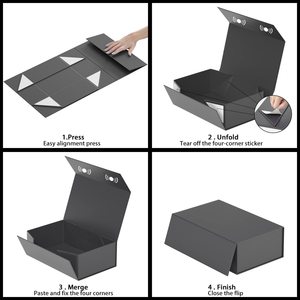 Custom Book-Shape <b>Magnetic</b> Foldable Perfume <b>Box</b> Candle/Chocolate Packaging 2mm Thick UV Advantage Paper Cosmetics Gift Packaging - Product Image 4