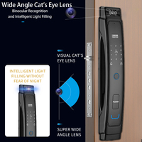 Cerradura Digital WiFi M03 con Reconocimiento Facial 3D, Videoportero, Almacenamiento en la Nube, Contraseña, Desbloqueo Remoto para Puertas de Acero Inoxidable y Madera