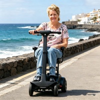 Scooter de mobilité léger à quatre roues flambant neuf 2026 pour seniors, longue autonomie, batterie au lithium amovible
