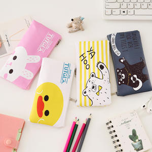 Nouveauté : Trousse à crayons en toile avec fermeture éclair, pochette de rangement pour papeterie, trousse de toilette avec impression de logo personnalisé - Product Image 3