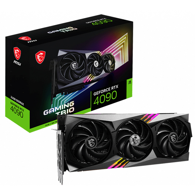 Used GeForce MSI RTX 4090 GAMING TRIO 24G Graphics Card with 24GB GDDR6X Memory Support Z790 Z690 Series Motherboard