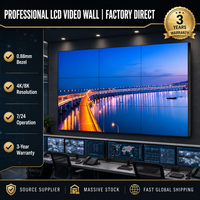 Écran publicitaire multi-panneaux LCD 4K à cadre fin pour affichage en bande, utilisation en magasin, ascenseur, école, OEM, ODM, logo personnalisé