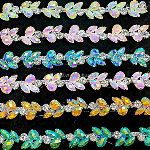 <span class=keywords><strong>F122</strong></span> Venta directa de fábrica Rhinestone Trim y Crystal Chain Dress Roll para la fabricación de joyas - Product Image 4