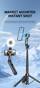 TOKQO-C20 Mini Perche à Selfie Magnétique Extensible avec Rotule et Trépied Compatible MagSafe <span class=keywords><strong>iPhone</strong></span> 16 15 <span class=keywords><strong>14</strong></span> 13 12 Poignée de Maintien - Product Image 2
