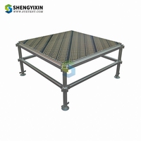 Scène modulaire en treillis d'acier pour événements, hauteur réglable, plateforme modulaire, scène de concert en plein air, plancher imperméable antidérapant