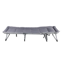 Canapé-lit pliant moderne lit de camping en plein air inclinable avec cadre métallique pliable pour chambre à coucher et hôtel