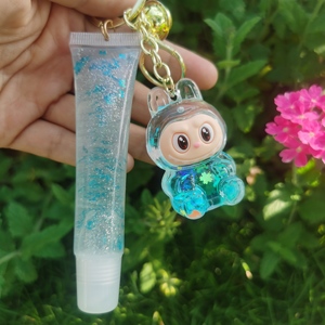 Pırıltılı Lipgloss sevimli koyun akrilik anahtarlık çocuklar kendi anahtarlık kozmetik sıvı ruj toptan dudak parlatıcısı yapmak - Product Image 1