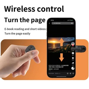 स्मार्ट रिंग वायरलेस ऐप कंट्रोल पेज टर्नर रिमोट कंट्रोल रिंग बटन फिंगर क्लिकर एंटी स्लिप एलॉय केस 5-10 दिन की बैटरी - Product Image 3