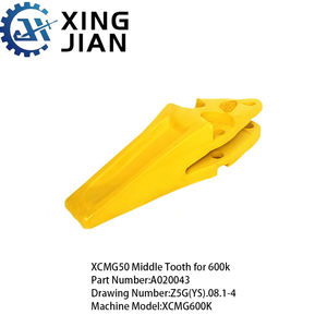 Xcmmg 50 lw600k व्हील लोडर के लिए उच्च मैंगनीज स्टील बाल्टी दांत (z5g (i5g) .08.1-4), लोदर बकेट असेंबली - Product Image 2