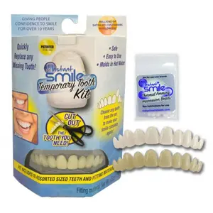 Kit de dents de sourire nouveau remplisseur dentaire blanchissant les dents autocollant simulé sourire dentier autocollant accolades prothèse dentaire dents temporaires