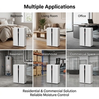 Mini déshumidificateur d'air portable MD898, contrôle intelligent automatique de l'humidistat pour chambre à coucher, salon, bureau