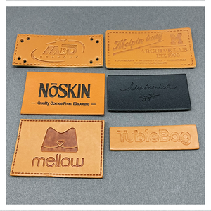 의류 라벨에 대한 맞춤형 하이 퀄리티 실제 양각 패치 로고 가죽 라벨 개인 맞춤형 브랜드 - Product Image 5