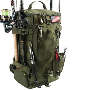 Sac à dos de pêche multi-usages imperméable de grande capacité, porte-canne à pêche, sac d'organisation et de transport pour équipement de pêche - Product Image 5