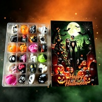 Offre Spéciale Calendrier de l'Avent de la Veille d'Halloween Boîte Mystère Décoration en Verre Jouet Créatif Fantôme de Dessin Animé 14 ans et plus Fabriqué au Guangdong