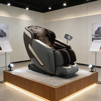 Fauteuil de massage Zhipin, meilleur fauteuil de massage multifonctionnel automatique robotisé 3D en cuir PU, gravité zéro, étirement complet du corps, double cœur, piste SL