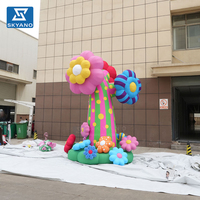 Modèle de fleurs gonflables géantes personnalisées pour la décoration de scène d'événements en plein air