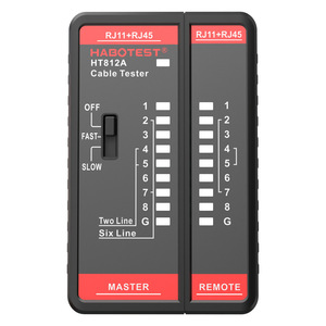 HABOTEST HT812A Probador de Cables RJ11 RJ45, Comprobador de Continuidad de Red y Línea Fija - Product Image 1