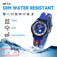 Montre-bracelet étanche personnalisée pour garçons pour enfants Sport Quartz Cadran analogique Boucle Fermoir à la mode Carton Design