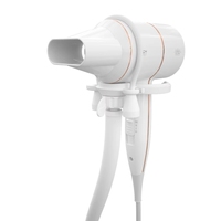 Support d'étagère pour sèche-cheveux rotatif à 360 degrés en alliage d'aluminium télescopique à hauteur réglable avec lumière décorative