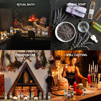 30 botol Kit untuk Wicca Pagan Sihir mantra mandi pemula perlengkapan Altar Herbal alami kristal penyihir perlengkapan kerajinan pot