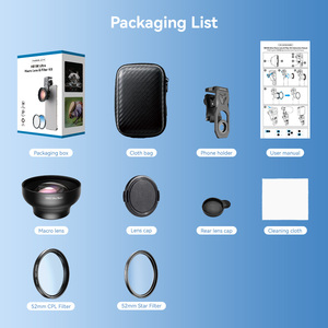 Hot 2025 điện thoại thông minh Macro ống kính 52-110 mét với 52 Mét CPL và sao bộ lọc miễn phí điện thoại Clip của điện thoại máy ảnh phụ kiện - Product Image 6