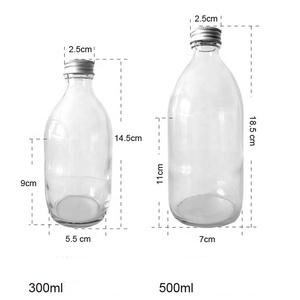 Premium alla moda 300ml 500ml bottiglie di succo di vetro con coperchio a vite in alluminio contenitori per il tè <span class=keywords><strong>acqua</strong></span> <span class=keywords><strong>frizzante</strong></span> per la conservazione delle bevande - Product Image 2