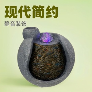 Modern Minimalist Water Feature Artificial Rockery Bonsai Decoration Indoor Outdoor <b>Desk</b> Decor <b>Large</b> 35.5x29x34cm - Product Image 5